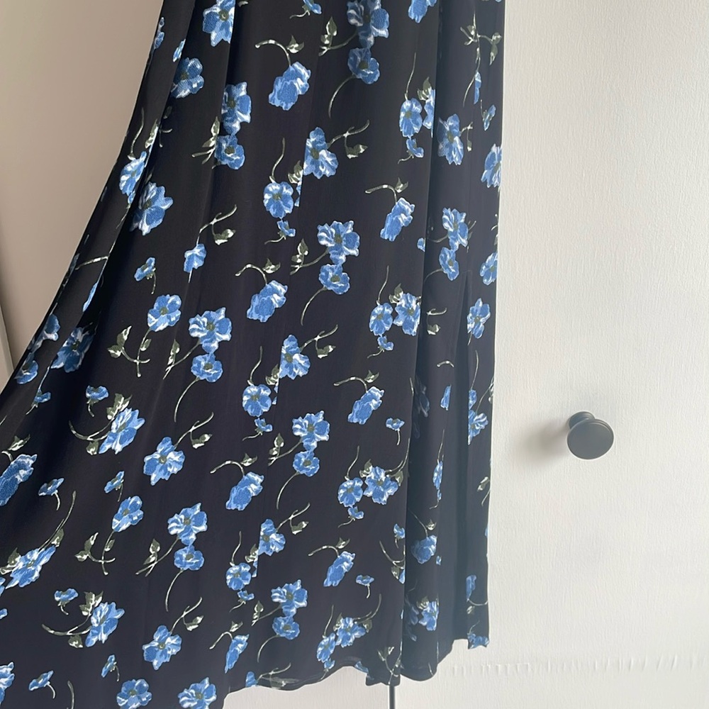 Reformation Blue and Black Spaghetti Strap Midi Sundress - Picture 4 of 7